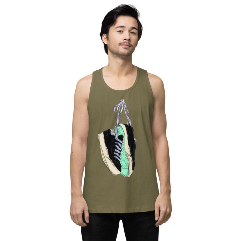 mens-premium-tank-top-military-green-front-64568e401f771