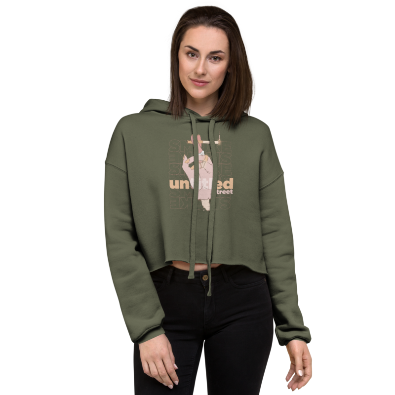 womens-cropped-hoodie-military-green-front-64568bbc6dfb2